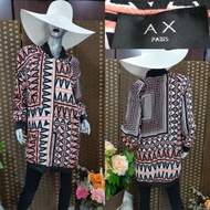 AX PARIS zig zag printed bomber jacket