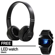 [With free Fashion Watch] Kingdo Bluetooth Headphones TF Card/FM Stereo Radio Mp3 Player Foldable 4.
