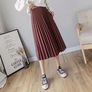 7/8 midi pleated below-knee skirt - free shipping