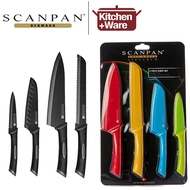 SCANPAN Spectrum 4pc. Knife Set | Utility Knife, Santoku Knife, Chef Knife, Bread Knife