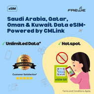 Unlimited Saudi Arabia Qatar Oman & Kuwait eSIM for 3-30 Days Data Roaming | QR Code via Email - By