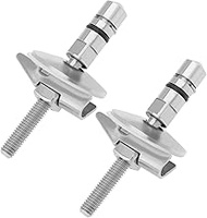 Create idea 1 Pair Toilet Seat Fixing Hinge Set M6 x 71.5mm Stainless Steel Toilet Lid Hinge Fixing 