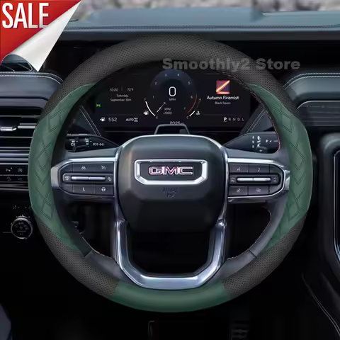 Leather Car Steering Wheel Cover For GMC Yukon XL Sierra Acadia 2015-2025 Non-slip Auto interior gmc