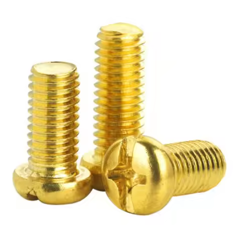10-50pcs DIN7985 M2 M2.5 M3 M4 M5 M6 phillips Brass Round Pan head machine screws
