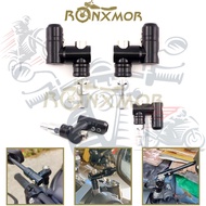 RONXMOR 1PC Motorcycle Modification Accessories Side Mirror 360 Degree Glass Leg Processor for Side 