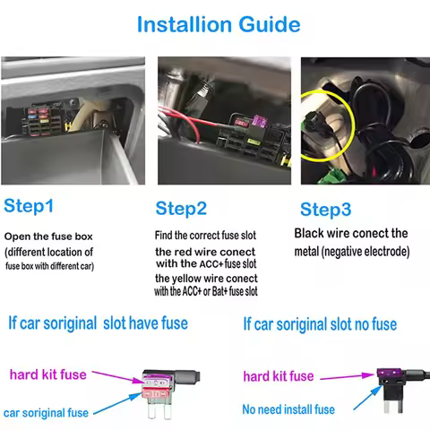 A59X-4X Parking Surveillance Cable For 70Mai 4K A800S A500S D06 D07 D08 M300 UP02 For Car DVR 24H Pa