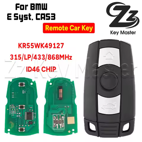 Zz Key Master Car Remote Key KR55WK49127 ID46 Chip 315/315LP/433/868Mhz For BMW 1/3/5 Series X5 X6 Z