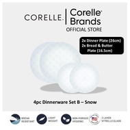 CORELLE 4pc Dinnerware Set B – Snow