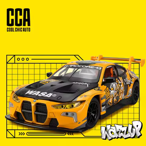 1:24 BMW M4 GT3 AUDI R8 LMS WASA Joint Edition Alloy Sports Car Model Diecasts Metal Racing Car Mode