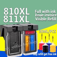 Compatible Canon 810 811 ink PG810XL CL811XL refillable ink cartridge for Canon MP237, MP245, MP258,