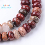 BENECREAT 1strand Red Beads Strands Rondelle 6x4mm Hole: 1mm about 95-98pcs/strand 14.17-14.96 inch