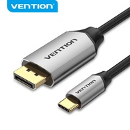 VENTION TYPE-C to DP Display Port 4K Black Aluminum Cable - CGZ