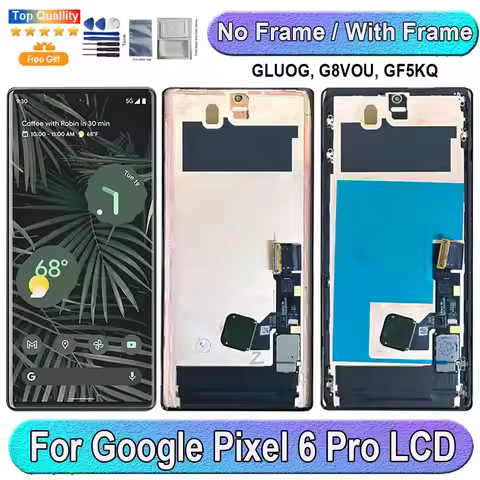 6.7”Original For Google Pixel 6 Pro LCD Display Touch Screen Digital Assembly With Frame Support Fin