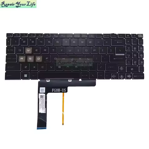US Backlit Keyboard for MSI CYBORG 15 A12U A12V A12UDX A12VF A12VE A12VEK A13VF Gaming Laptop Englis