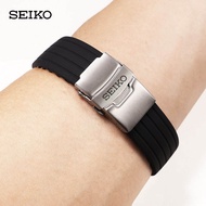 Ready Stock = SEIKO SEIKO Watch Strap Men Suitable for Green Water Ghost No. 5 Cocktail Climber Striped Folding Buckle Watch Strap