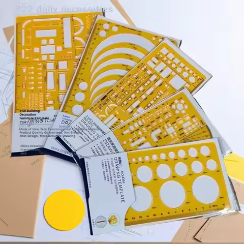 Template Measuring Ruler Circular Oval Ruler Durable K Resin Drawing Design Furniture Architect Temp