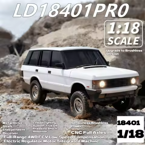Upgraded RC Car 1/18 Scale LD18401PRO Brushless Motor Metal Transmission 4WD High-Speed Off-Road Veh
