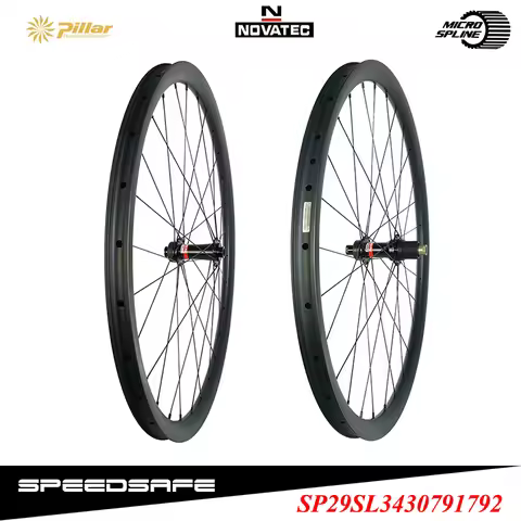 1420g Gravel 29er MTB XC Hookless 34mm Carbon Wheelset 28H 32H Novatec D791SB D792SB Boost 6 Bolt or