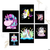 Ironed Image, Heat Pressed Horse Image - Unicorn 8