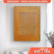Wall painting, Beige Minimalist Painting Wabi Sabi Art Beige Wall Art 3D Texture Painting Orange Abs