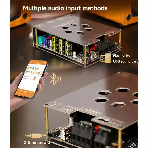 A10R XY-T3002P Bluetooth Audio Amplifier Board 300Wx 2 TPA3255 Audio Amplifier Module With Case Ster