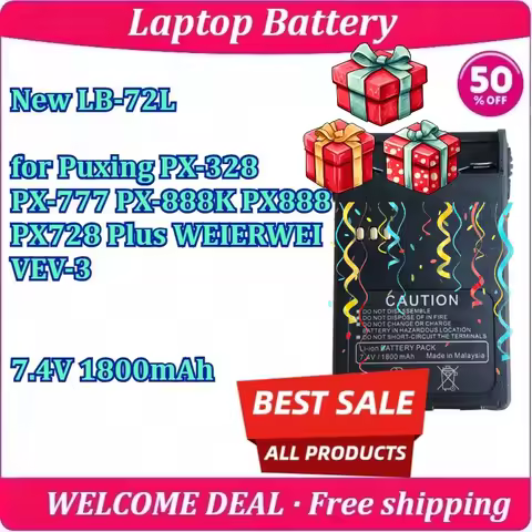 New LB-72L for Puxing PX-328 PX-777 PX-888K PX888 PX728 Plus WEIERWEI VEV-3 Walkie Talkie Battery 7.