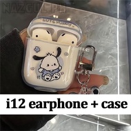 [ I12 Earphones+Case ] tws inpods i12 over ear hifi wireless bluetooth earphones for android Comes w