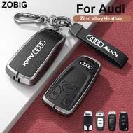 ZOBIG Color Key Fob Cover for Audi Car Key Case Shell with Keychain Fit For 2024 Audi A4 Q7 Q5 TT A3
