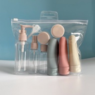 11Pcs/Set Botol Kosong Mini Portable Travel Bahan Silikon Botol Sabun Shampoo Mandi Portable / Tempa