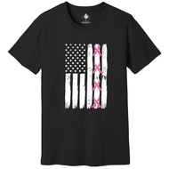 Breast Cancer T-Shirt, Us Flag Shirt, Cancer Awareness T-Shirt, Breast Cancer
