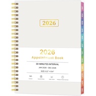 Temujanji 2026, Perancang Kalendar Mingguan & Bulanan 30 Minit Setiap Jam 2026, Jan 2026 - Dis 2026,