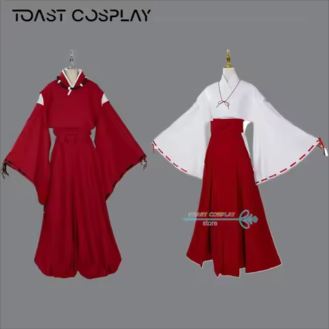 Kikyo Cosplay Anime Manga Inuyasha Kikyo Cosplay Costume Outfit Dress Halloween Carnival Party Role 