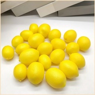 FACY 10Pcs Realistic Artificial Lemon Simulation Lemon Kitchen Fruit Decoration for Basket Display D