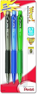 Pentel Wow Mechanical Pencil, 0.7mm, Assorted Barrels, 3 Pack (AL407BP3M)