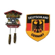 德國牧羊咕咕鐘電箱裝飾+德國士氣徽章徽章【2件組】旅遊磁鐵 紀