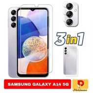 3 IN 1 Tempered Glass PACKAGE SAMSUNG GALAXY A14 5G Anti-Scratch Glass - SAMSUNG A14 5G