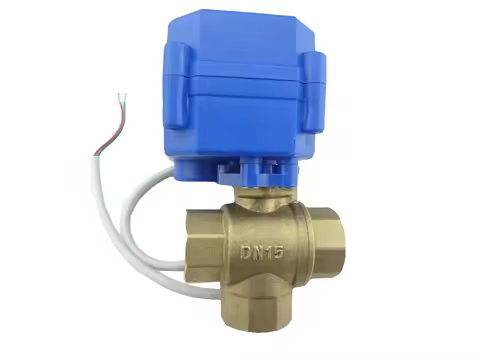 3 way DN15(reduce port) motorized ball valve , electric ball valve( T Port ), motorized valve, MS-3-