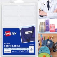 Avery No-Iron Kids Clothing Fabric Labels 40720 or 40700 Washer Dryer Safe Handwrite Sticker Pack