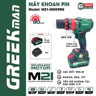[GREEKMAN] Greekman BODY M21-GMK90N 13MM Cordless Drill 3 functions: drill, screw, 21V universal cor
