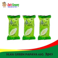 JIM'S SILKA GREEN PAPAYA WHITENING HERBAL SOAP 65G (SET OF 3)