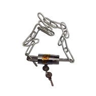 Black and white, bike chain lock, bicycle lock, motorcycle lock, chain lock