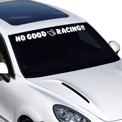 JDM Creative No Good Racing Graphics Decor Sticker Car Windshield Window Decal For Audi BMW Toyota V