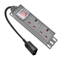 PDU Power strip Power Distribution Unit 2-18 Ways UK 3 pin output Power Socket Extension C14 PLUG(Ex
