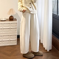 AUYEE | กางเกงขาบานวูลสีบอลลูนไหม