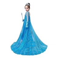 Elsa Princess Dress Female Summer Frozen Dress Elsa Dress Elsa Dress Girls Summer Dress B260128