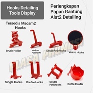 gantungan pegboard rak dinding perbengkelan hooks peagboard mount detailing tools organizer