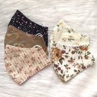 【𝐌𝐓𝐎】Cotton Linen Floral Reusable Face Mask