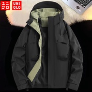 UNIQLO Waterproof Jacket Men Windproof Rainproof Jacket Outdoor Windbreaker Jacket