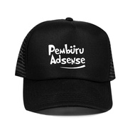 HITAM Men's Trucker Hat With Adsense Hunter Hat 01 Black