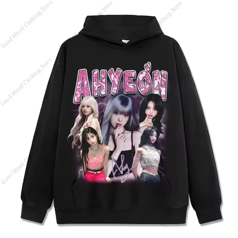 BABYMONSTER AHYEON Print Hoodies Kpop Fashion Streetwear Trend Hoodie High Quality Thick Pullovers A